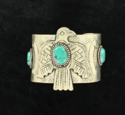 M&F - Blazin Roxx Thunderbird Silver & Turquoise Cuff Bracelet