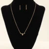 M&F Blazin Roxx Gold Longhorn Bar Necklace & Earring Set -Hey Dude Central 2095675 45009.1673466419