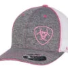 Ariat Womens Grey & Pink 110 FlexFit Ball Cap -Hey Dude Central 2197430 01 39450.1673539541