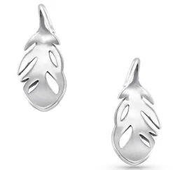 Montana Silversmiths Tiny Feather Hook Earrings