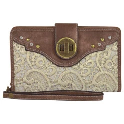 Justin Brown With Lace Open Faced Wallet