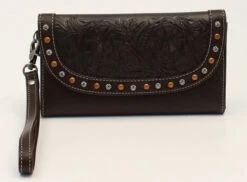 Nocona Floral Embossed Clutch Wallet