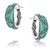 Montana Silversmiths Turquoise Wedge Hoop Earrings -Hey Dude Central 2375955 01 91384.1673455107