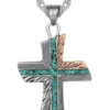 Montana Silversmiths Inner Light Turquoise Cross Necklace -Hey Dude Central 2376035 01 60025.1673466392