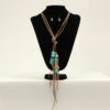 M&F Turquoise & Leather Jewlery Set