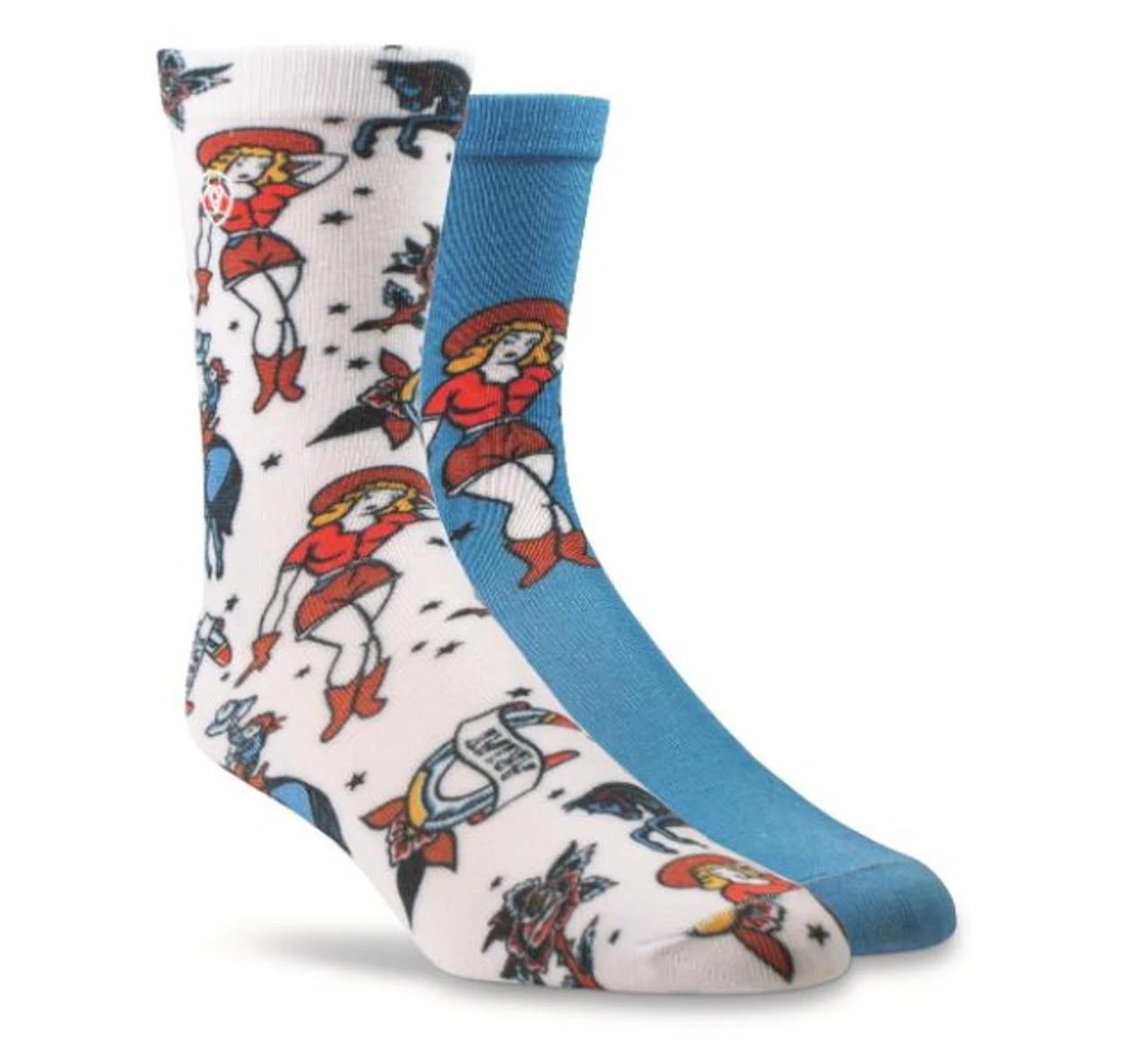 Ariat Womens Western Flash Print Socks - 2 Pairs 3 Ariat Womens Western Flash Print Socks - 2 Pairs