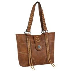 Justin Brown With Laced Trim Tote Bag