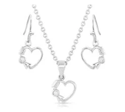 Montana Silversmiths Fiery Heart Of Ice Jewelry Set