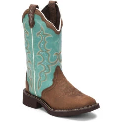 Justin - Ladies 12 Inch Barnwood Brown Cow