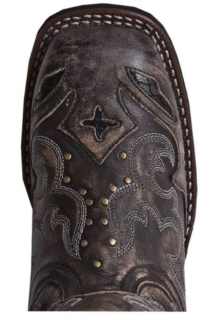 Dan Post Laredo Womens Spellbound 5660 Black Square Toe Boots 5 Dan Post Laredo Womens Spellbound 5660 Black Square Toe Boots - Image 3