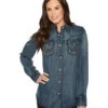 Wrangler - Womens Denim Western Fashion Top