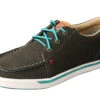 Twisted X Womens Charcoal & Turquoise Kicks -Hey Dude Central P2300280 01 65338.1673537515