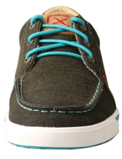Twisted X Womens Charcoal & Turquoise Kicks -Hey Dude Central P2300280 03 86955.1630434782