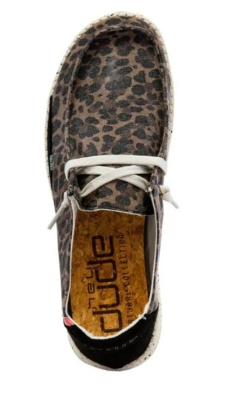 Hey Dude Womens Wendy Jungle Brown Cheetha Casual Shoes 5 Hey Dude Womens Wendy Jungle Brown Cheetha Casual Shoes - Image 3