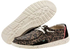 Hey Dude Womens Wendy Jungle Brown Cheetha Casual Shoes