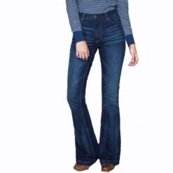 Kimes Ranch Womens Jennifer High Rise Flare Jeans
