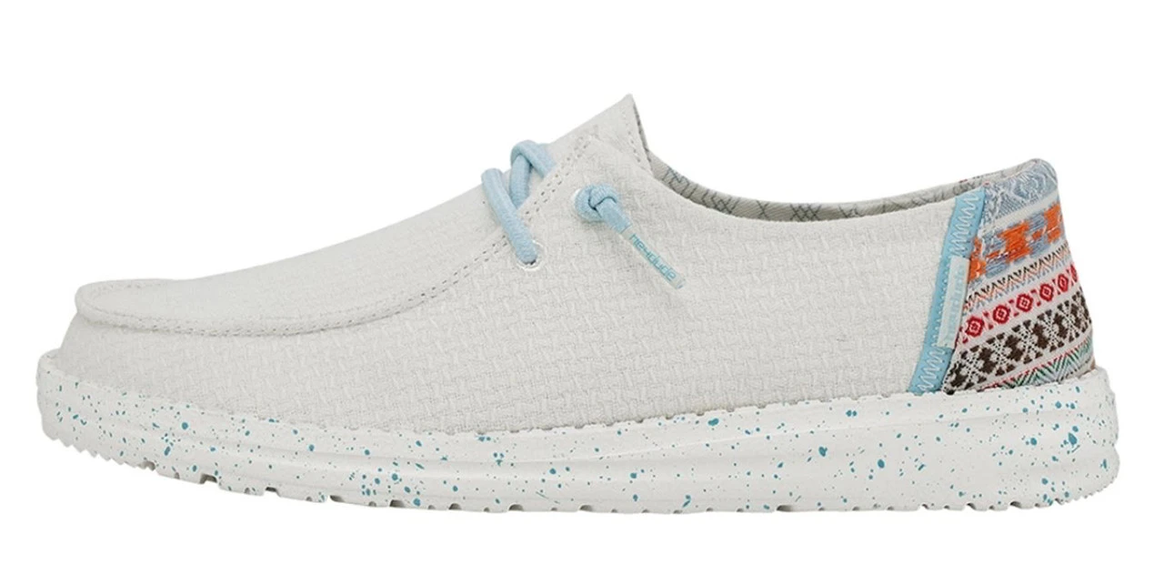 Hey Dude Ladies Wendy Sox- Aztec White 3 Hey Dude Ladies Wendy Sox- Aztec White