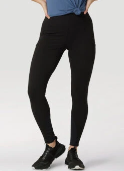 Wrangler Womens ATG Black Compression Leggings