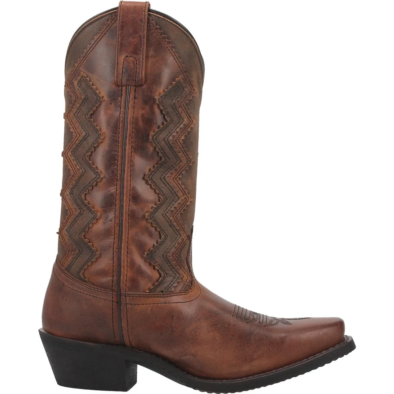 Laredo Womens Brown Audrey Cowboy Square Toe Boots 5 Laredo Womens Brown Audrey Cowboy Square Toe Boots - Image 3