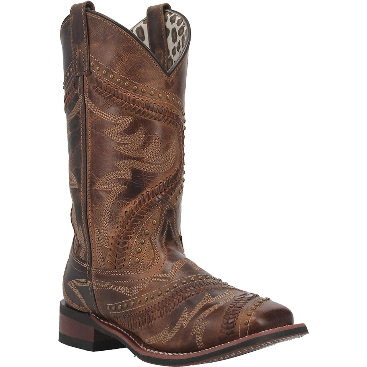 Laredo Womens Brown Stitch Charli Broad Square Toe Boots 3 Laredo Womens Brown Stitch Charli Broad Square Toe Boots