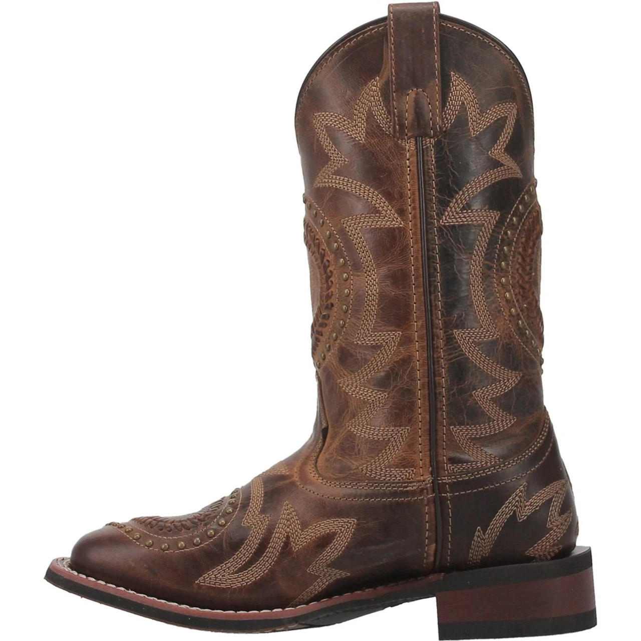 Laredo Womens Brown Stitch Charli Broad Square Toe Boots 4 Laredo Womens Brown Stitch Charli Broad Square Toe Boots - Image 2