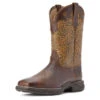 Ariat Womens Rich Clay Brown Floral Emboss Anthem Savanna Square Toe Boots -Hey Dude Central P2564300 1 35378.1673546790