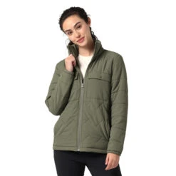 Wrangler ATG Womens Dusty Olive Packable Quilted Jacket