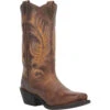 Laredo Womens Brown With Yellow Feather Love Cowboy Square Toe Boots -Hey Dude Central P2651550 1 42649.1673546729