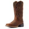 Ariat Womens Performance Distressed Tan Hybrid Rancher VentTek 360 Wide Square Toe Boots 1 Ariat Womens Performance Distressed Tan Hybrid Rancher VentTek 360 Wide Square Toe Boots -Hey Dude Central P2672730 1 36043.1673549577