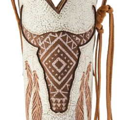 Ariat Womens Barn Brown & Crackled White Steer Wide Square Toe Boots -Hey Dude Central P2672790 4 85726.1675716269