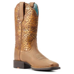 Ariat Womens Copper Blanket Embossed Wide Square Boots -Hey Dude Central P2672845 3 18975.1673304329