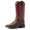 Ariat Womens Worn Mocha & Raspberry Performance Round Up Back Zip Square Toe Boots 2 Ariat Womens Worn Mocha & Raspberry Performance Round Up Back Zip Square Toe Boots -Hey Dude Central P2672900 1 35869.1673549575