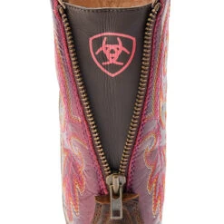 Ariat Womens Worn Mocha & Raspberry Performance Round Up Back Zip Square Toe Boots -Hey Dude Central P2672900 5 39878.1673304352