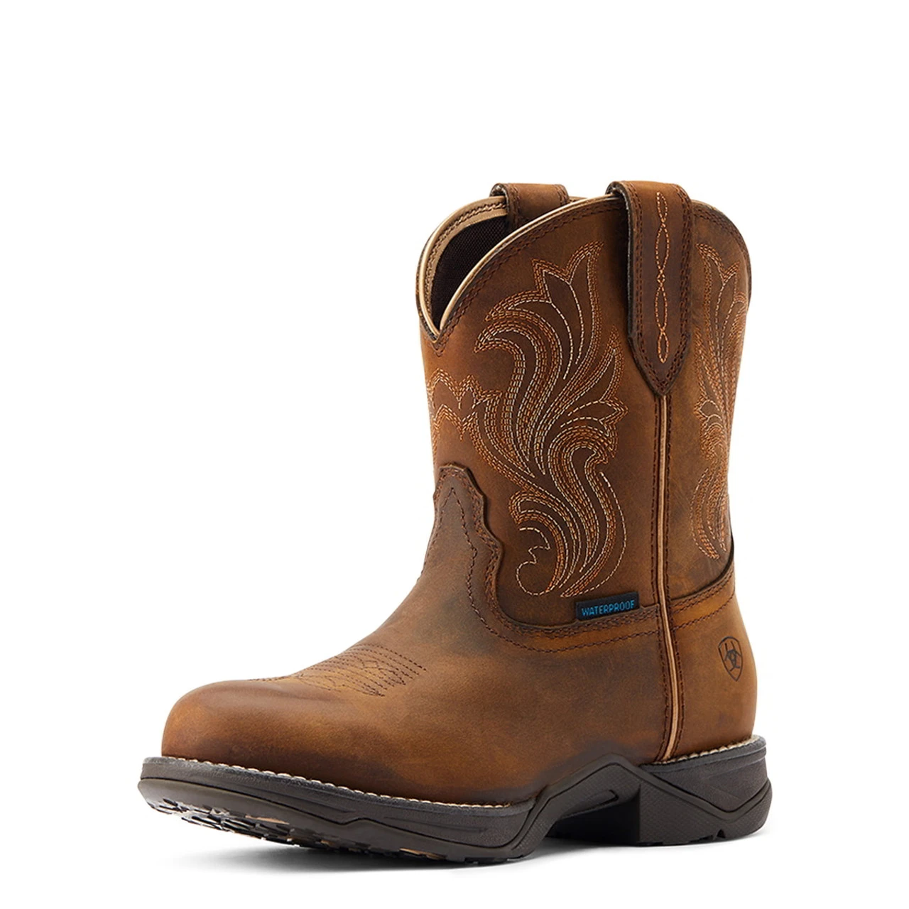 Ariat Womens Glazed Brown Anthem H2O Round Toe Shortie 3 Ariat Womens Glazed Brown Anthem H2O Round Toe Shortie