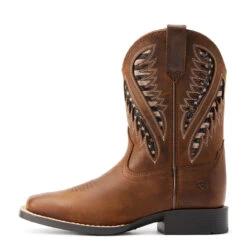 Ariat Boys Distressed Tan Quickdraw VentTEK Wide Square Toe Boots -Hey Dude Central P2676660 4 85837.1673304496