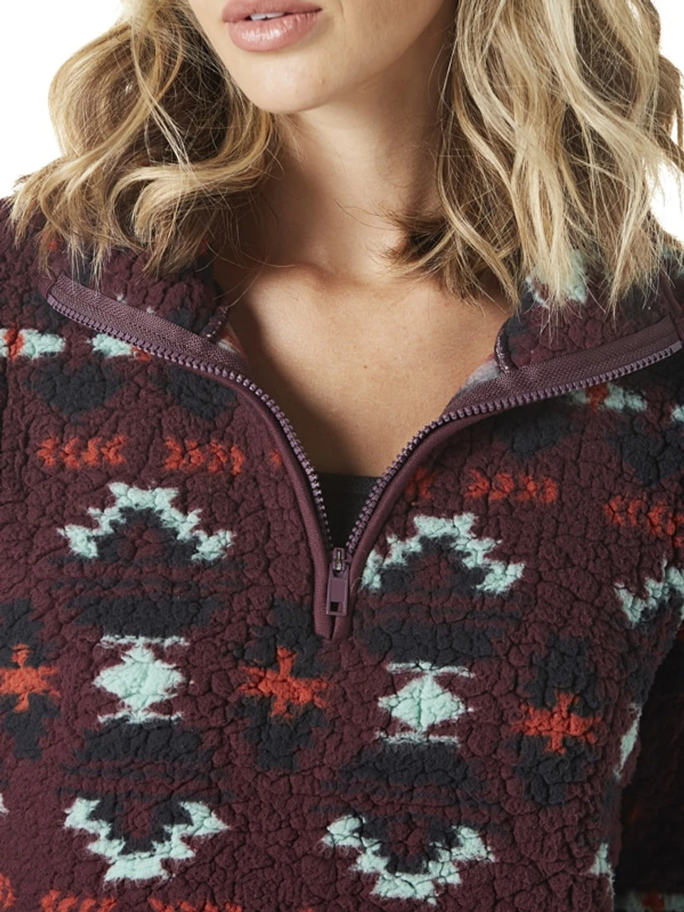 Wrangler Ladies Purple Sherpa Pullover 6 Wrangler Ladies Purple Sherpa Pullover - Image 4