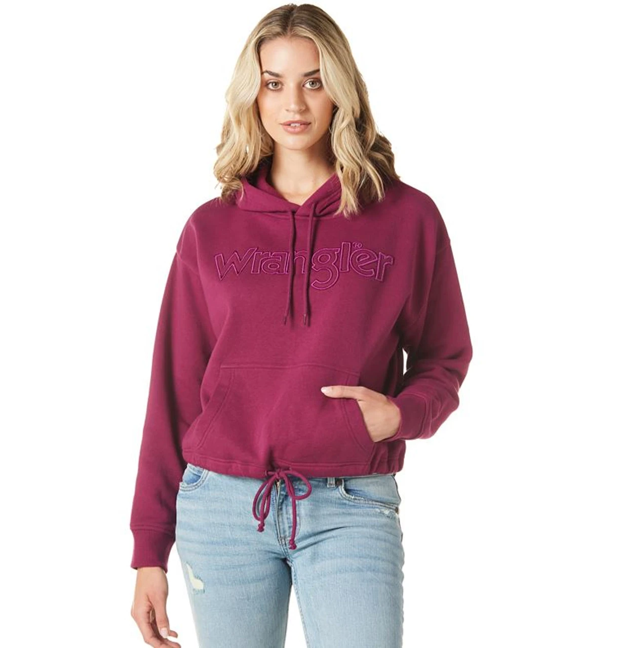 Wrangler Ladies Magenta Hoodie 3 Wrangler Ladies Magenta Hoodie