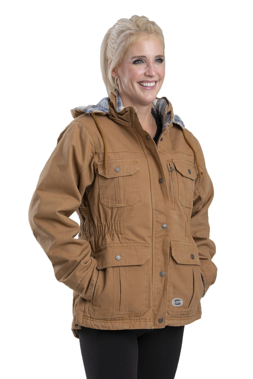 Berne Ladies Brown Vintage Washed Duck Barn Coat 4 Berne Ladies Brown Vintage Washed Duck Barn Coat - Image 2