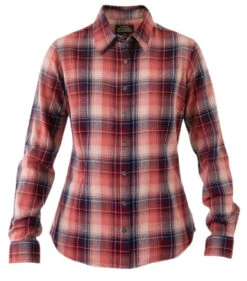 Noble Outfitters Women's Dusty Rose Port Flannel Long Sleeve Shirt