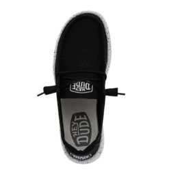 Hey Dude Wendy Slub Canvas Black