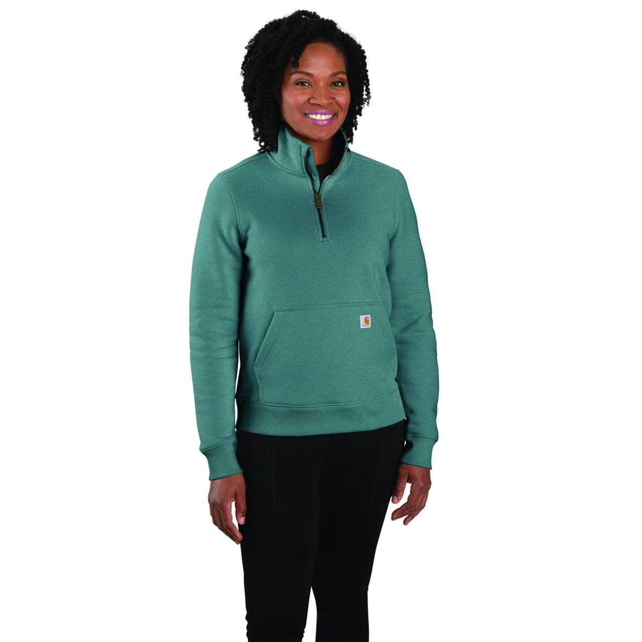 Carhartt Womens Relaxed Fit Midweight Quarter-Zip Sweatshirt 4 Carhartt Womens Relaxed Fit Midweight Quarter-Zip Sweatshirt - Image 2