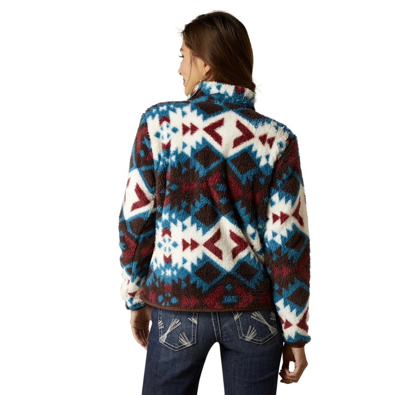 Ariat Womens Plainsview Berber Snap Front Sweatshirt 5 Ariat Womens Plainsview Berber Snap Front Sweatshirt - Image 3