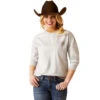 Ariat Womens Heather Grey True West Oversized Long Sleeve Tee -Hey Dude Central P2769295 1 13414.1697129888
