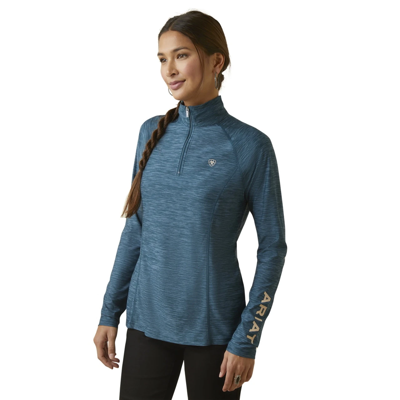 Ariat Womens Reflecting Pond Laguna 1/4 Zip Top 3 Ariat Womens Reflecting Pond Laguna 1/4 Zip Top