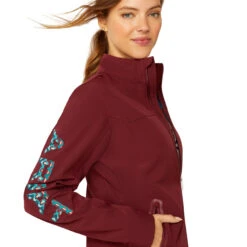 Ariat Womens Tawny Port Baja New Team Softshell Jacket -Hey Dude Central P2769430 3 85411.1692304126