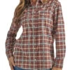 Wrangler Ladies Arganoil Western Boyfriend Shirt -Hey Dude Central P2785940 3 04084.1697129855