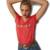 Ariat Womens Aura Orange Laguna Logo Short Sleeve Top -Hey Dude Central P2791510 1 45188.1677266119