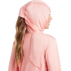 Ariat Womens Summer Melon Rebar Evolution Hooded Sun Long Sleeve T-Shirt -Hey Dude Central P2792205 3 01700.1675716412