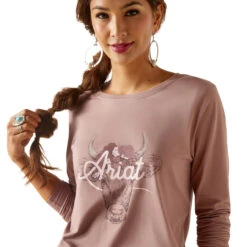 Ariat Womens Twilight Mauve Fawna Long Sleeve Tee 6 Ariat Womens Twilight Mauve Fawna Long Sleeve Tee -Hey Dude Central P2796365 2 96638.1695137940