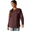 Ariat Womens Clove Brown Ariat Script Long Sleeve Tee -Hey Dude Central P2796415 1 79487.1697131952